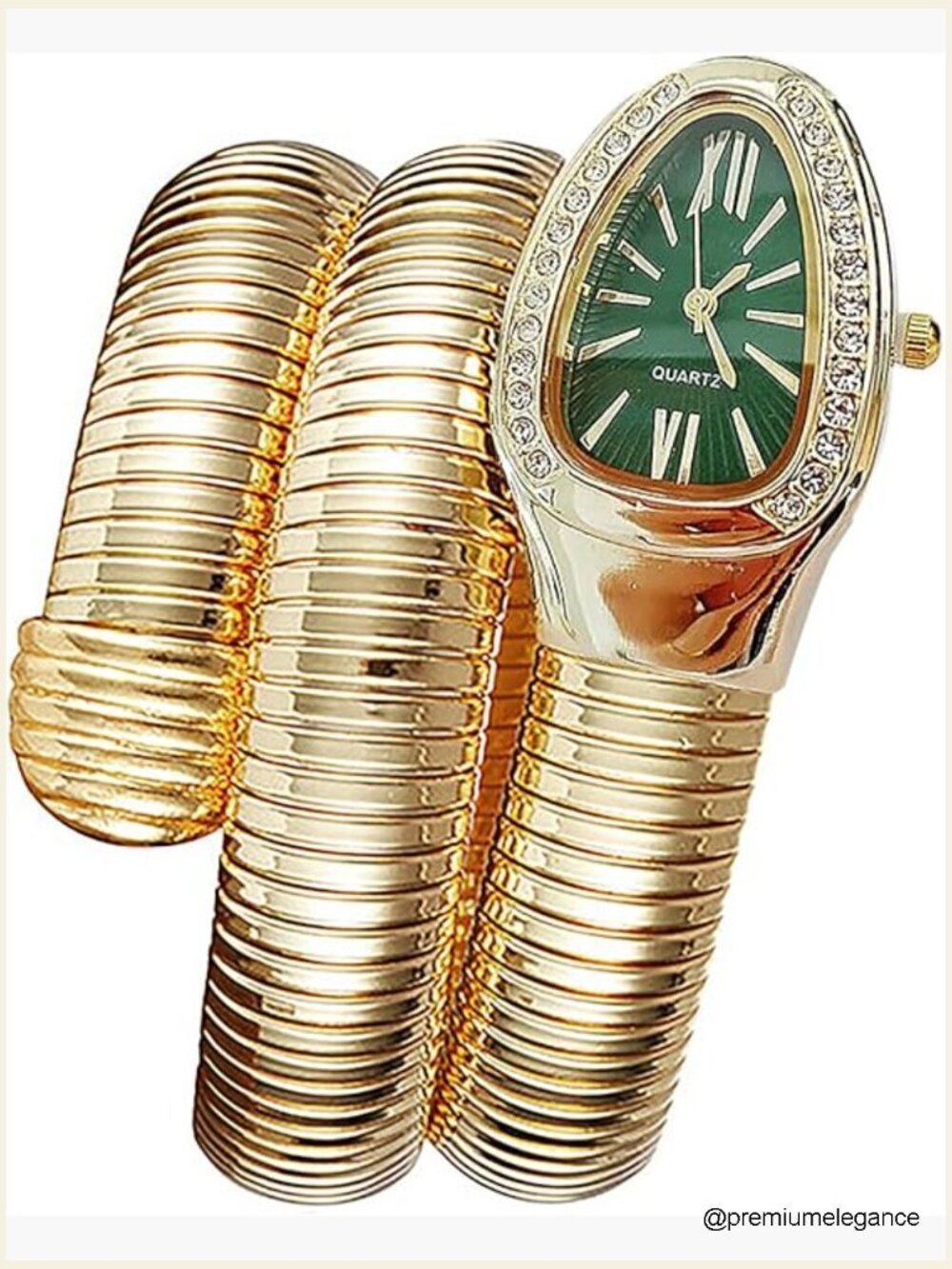 Snake Shape Bangle Wrist Watch for Women, Dressy Bracelet Watch